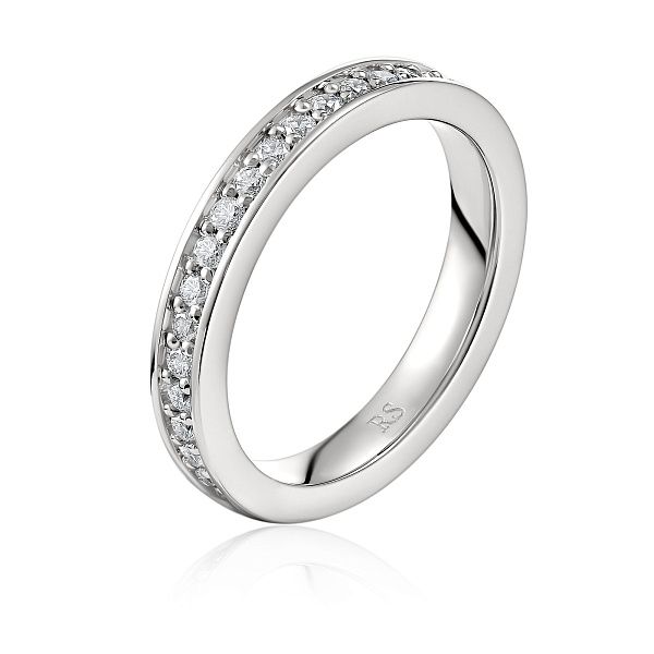 Кольцо из белого золота с бриллиантами