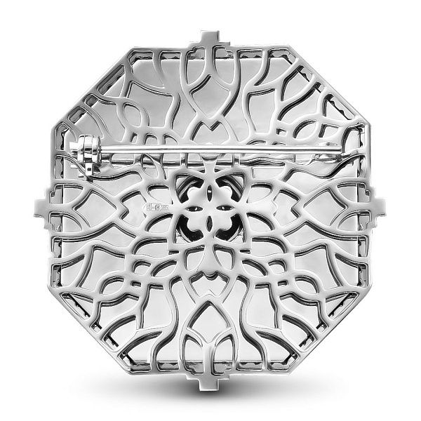 Брошь «Pillow» из белого золота с бриллиантами