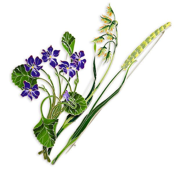 Брошь «Тимофеевка луговая»