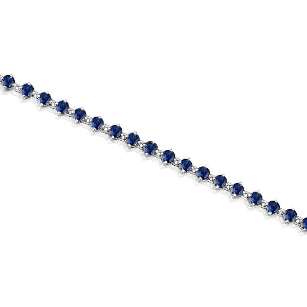 Браслет из белого золота с сапфирами