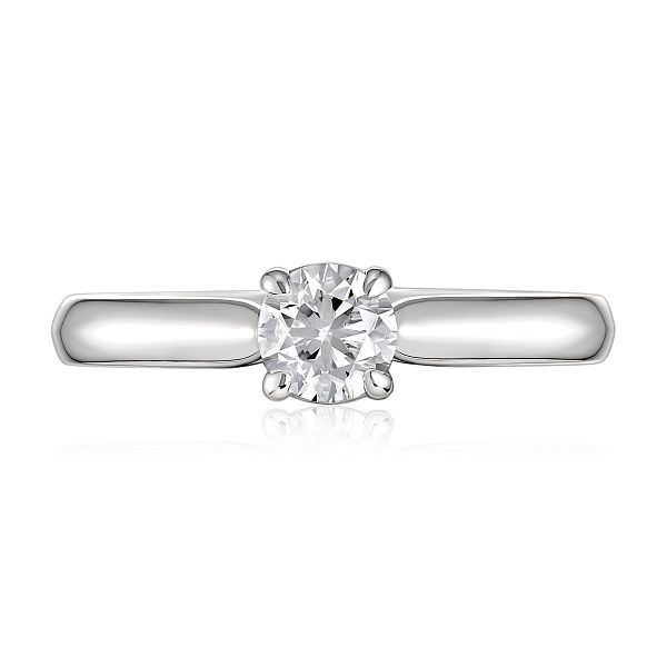Кольцо из белого золота с бриллиантом 1 ct