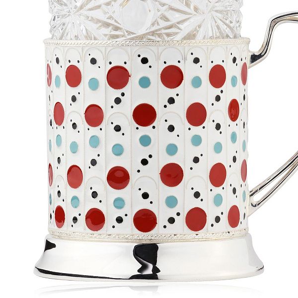 Подстаканник «Русские традиции» из серебра 