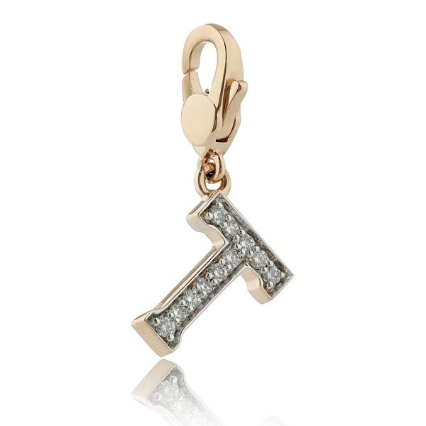 Подвеска из красного золота с бриллиантами