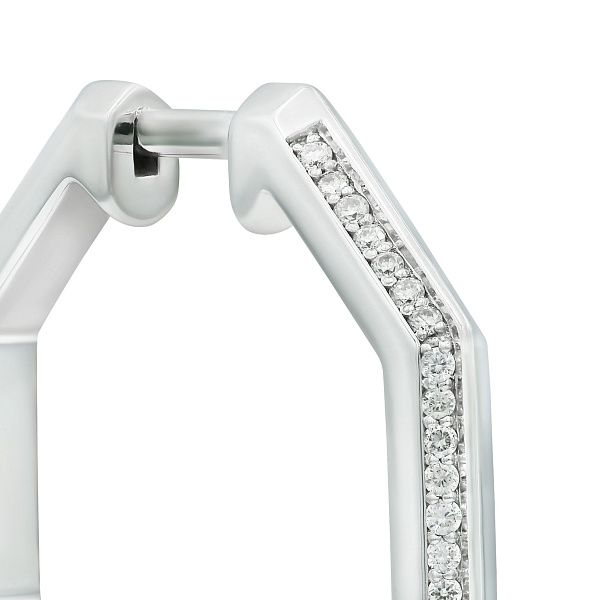 Серьги из белого золота с бриллиантами