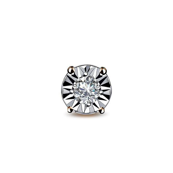 Подвеска из красного золота с бриллиантом