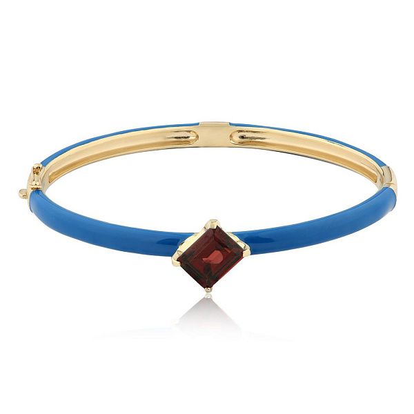 Браслет из желтого золота с гранатом