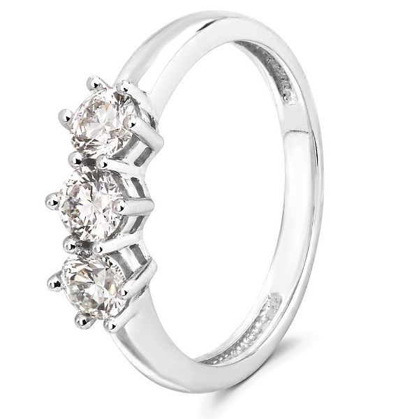 Кольцо из белого золота с бриллиантами