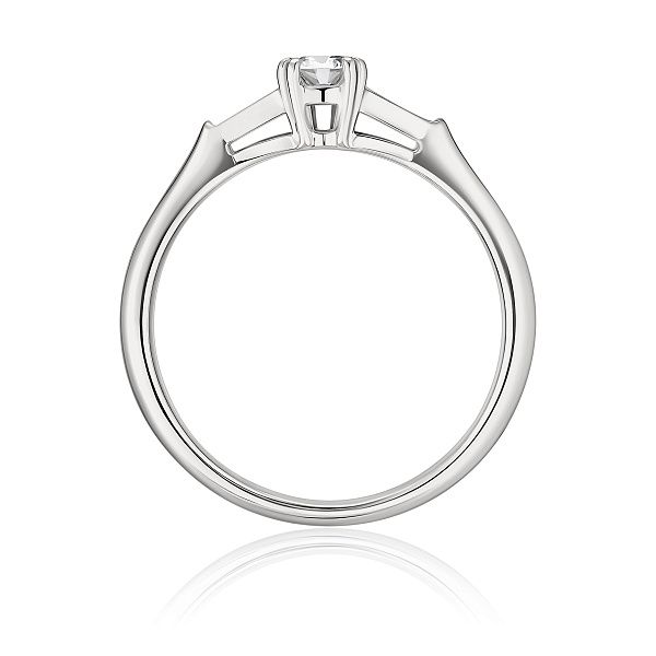 Кольцо из белого золота с бриллиантами