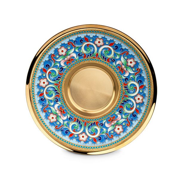 Набор чашка с блюдцем из серебра