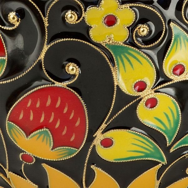 Чашка «Хохлома» из серебра 