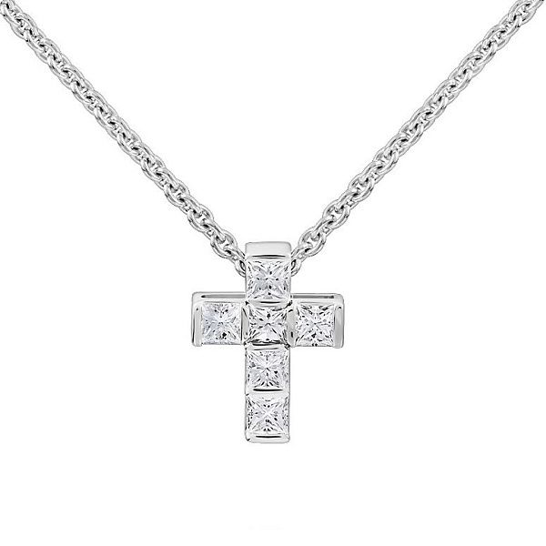 Колье из белого золота с бриллиантами