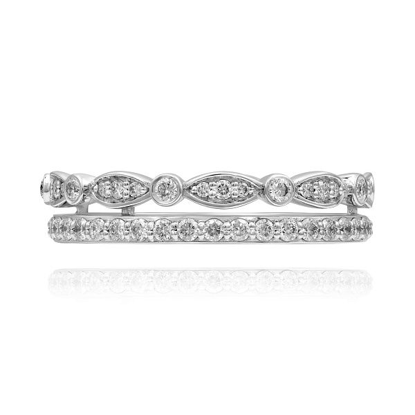 Кольцо из белого золота с бриллиантами