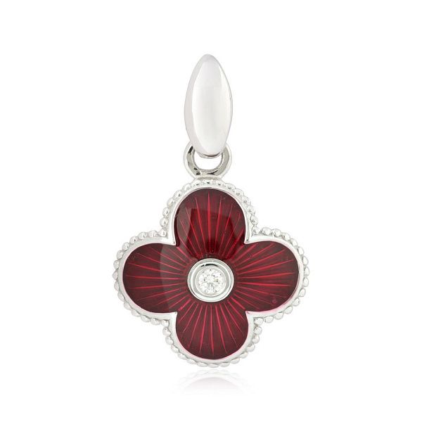 Подвеска из белого золота с бриллиантом