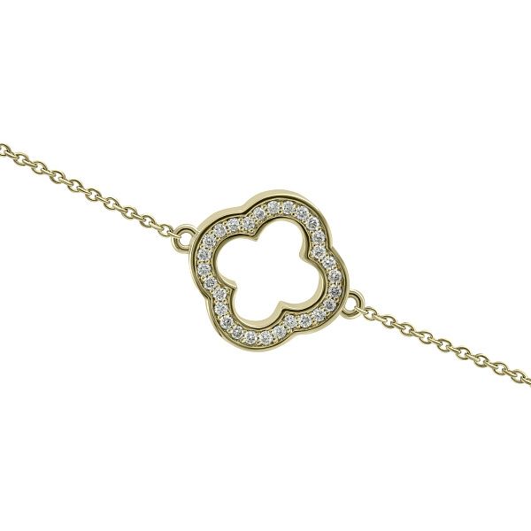 Браслет из желтого золота с бриллиантами