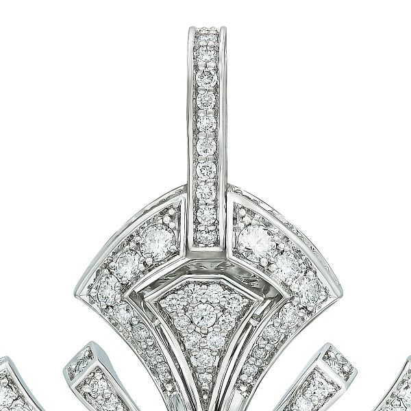 Подвеска с турмалином параиба 2.37 ct и бриллиантами