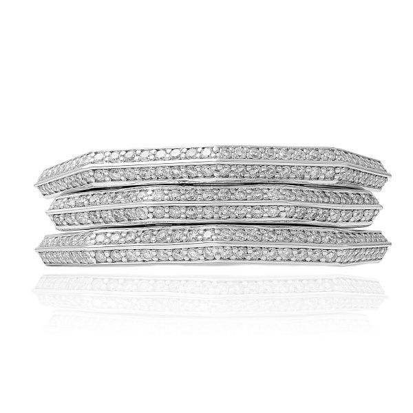 Кольцо из белого золота с бриллиантами