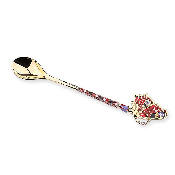 Ложка чайная «Павлиний глаз» из серебра