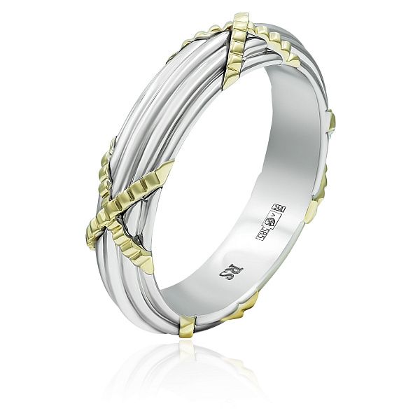 Кольцо из белого золота 