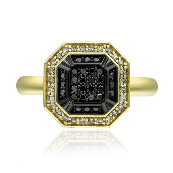 Кольцо из желтого золота с бриллиантами