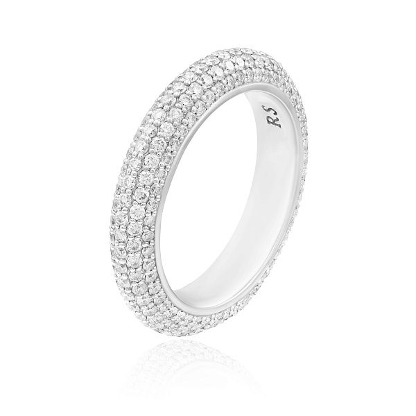 Кольцо из белого золота с бриллиантами