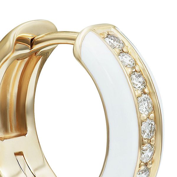 Серьги из красного золота с бриллиантами