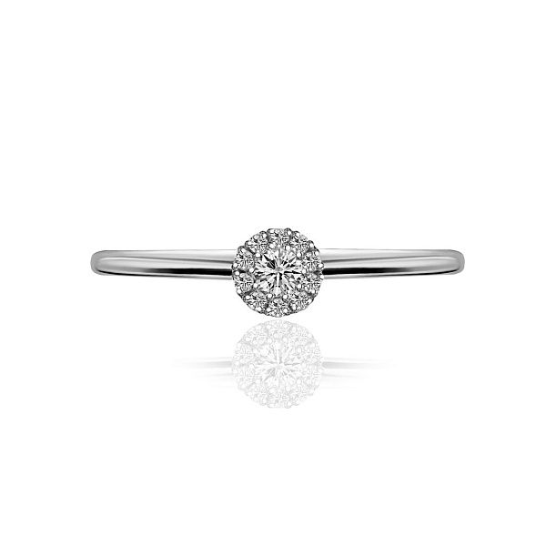 Кольцо из белого золота с бриллиантами