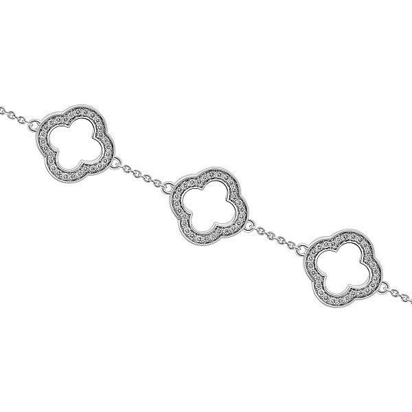 Браслет из белого золота с бриллиантами