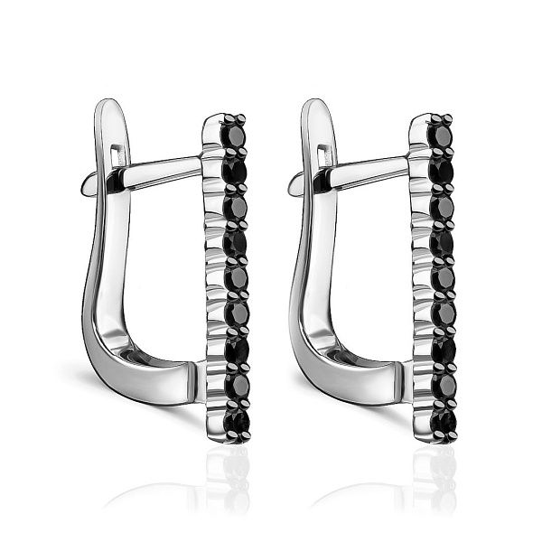 Серьги из белого золота с бриллиантами