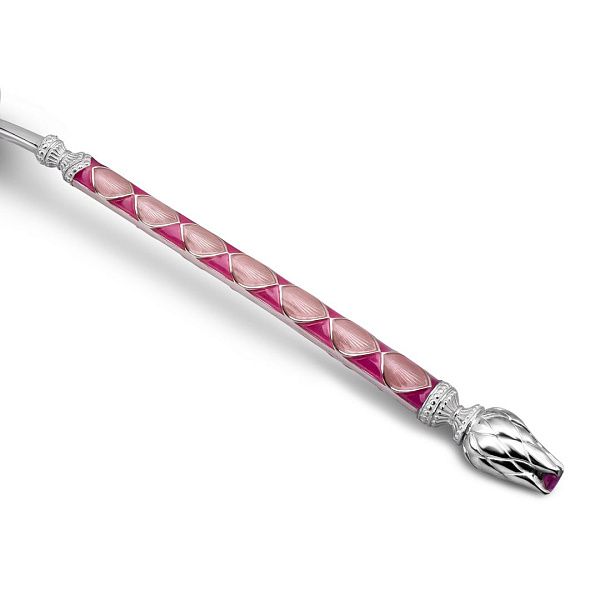 Ложка кофейная из серебра с корундом