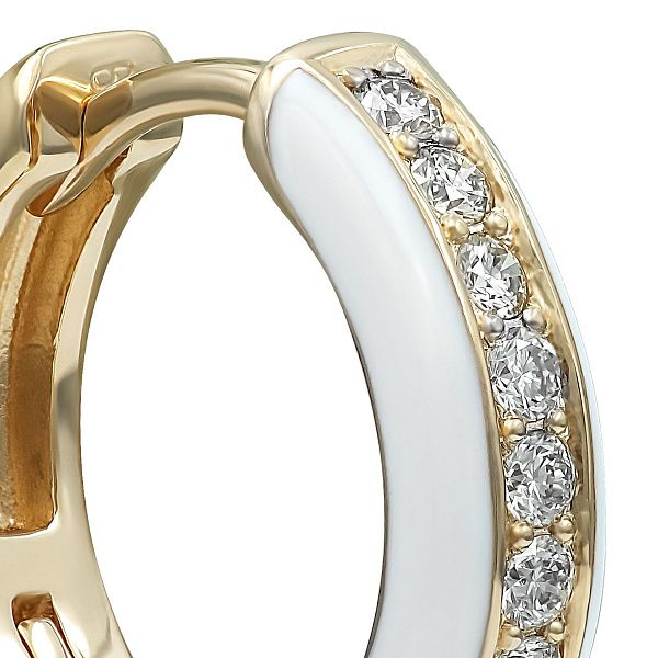 Серьги из красного золота с бриллиантами