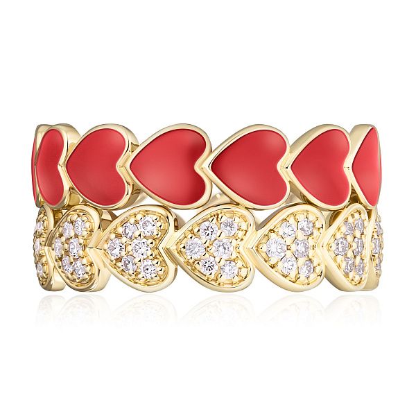 Кольцо из желтого золота с бриллиантами