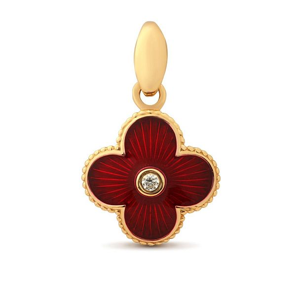 Подвеска из желтого золота с бриллиантом