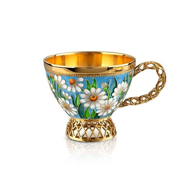 Чашка «Любит-не любит» из серебра