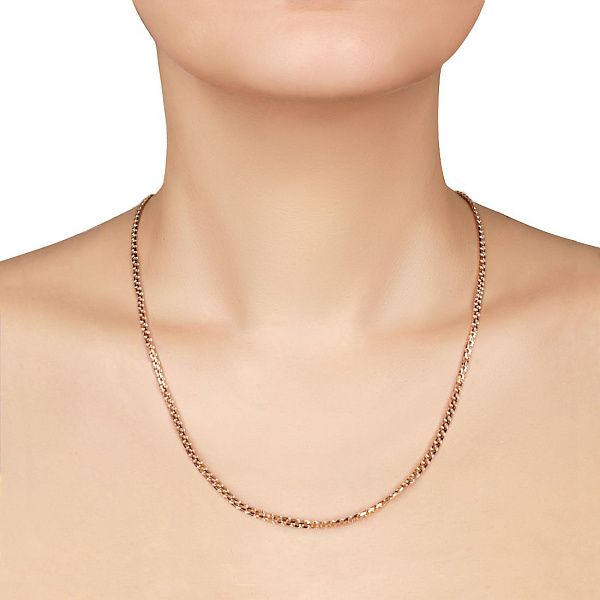 Цепь, плетение «Бисмарк» из красного золота