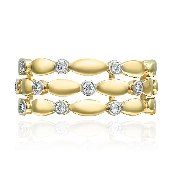 Кольцо из желтого золота с бриллиантами