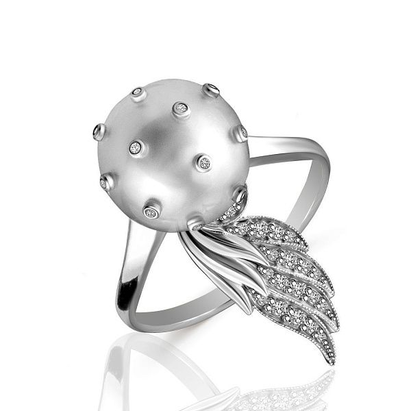 Кольцо из белого золота 