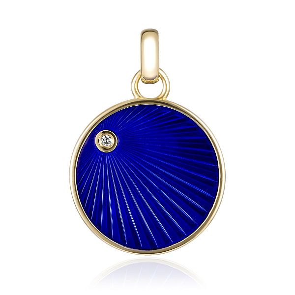 Подвеска «Рак» из желтого золота с бриллиантами