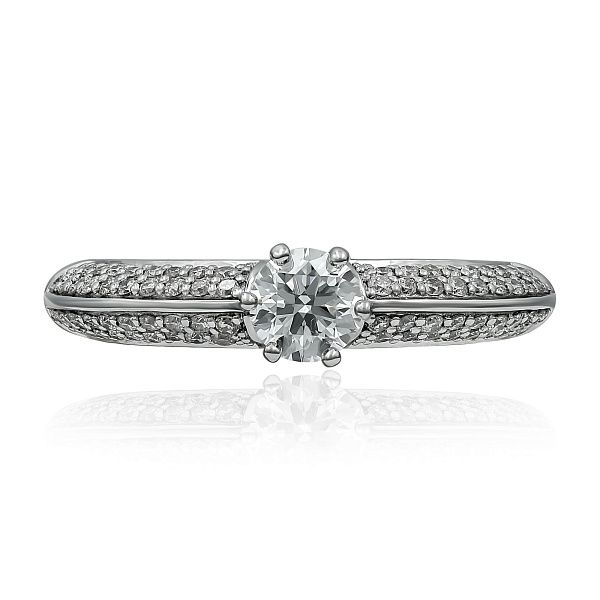 Кольцо из белого золота с бриллиантами