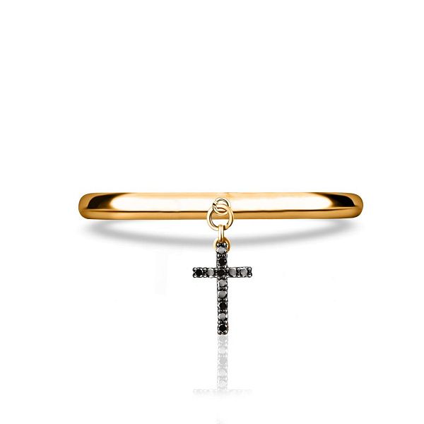 Кольцо из желтого золота с бриллиантами