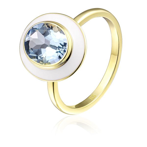 Кольцо из желтого золота с топазом