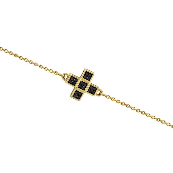 Браслет из желтого золота с бриллиантами