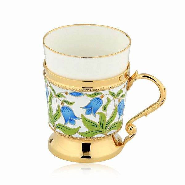 Набор кофейный «Колокольчики» из серебра