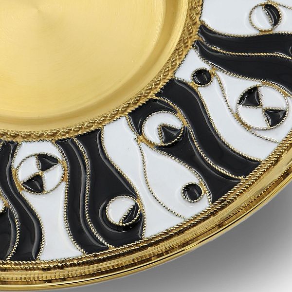 Блюдце «Водоросли» из серебра