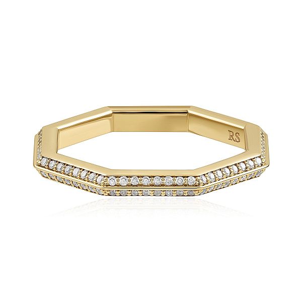 Кольцо из желтого золота с бриллиантами