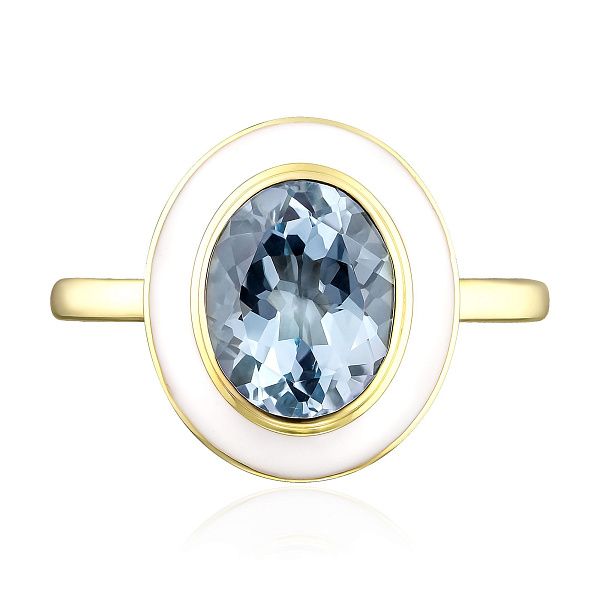 Кольцо из желтого золота с топазом