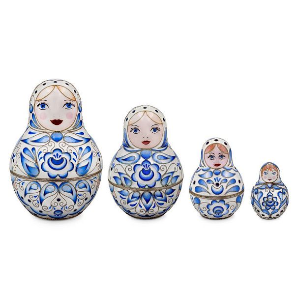 Сувенир «Матрешка» из серебра