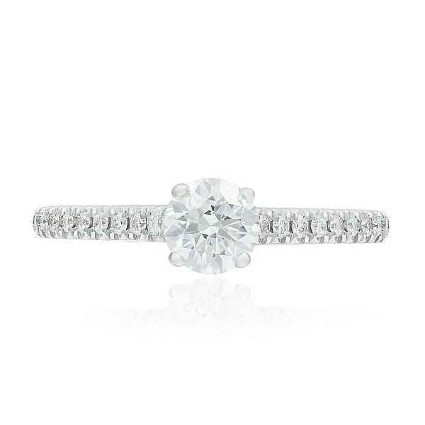 Кольцо из белого золота с бриллиантами