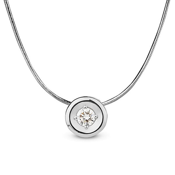 Подвеска из белого золота с бриллиантом