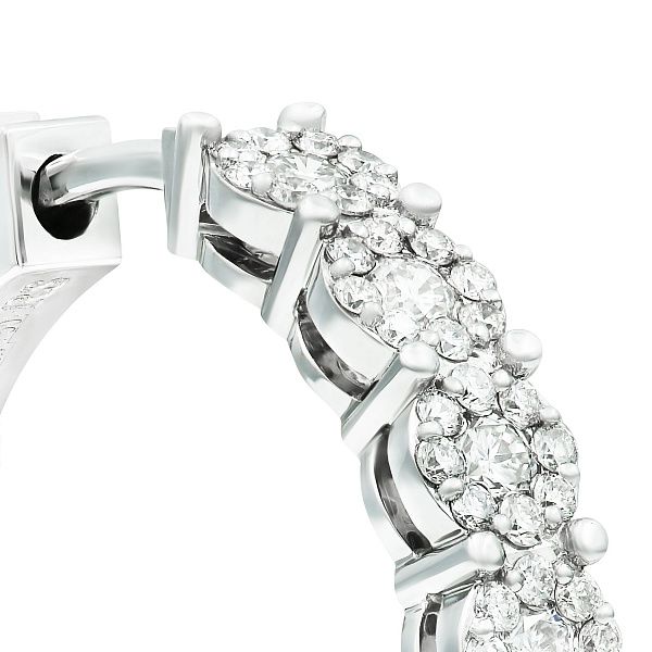 Серьги из белого золота с бриллиантами