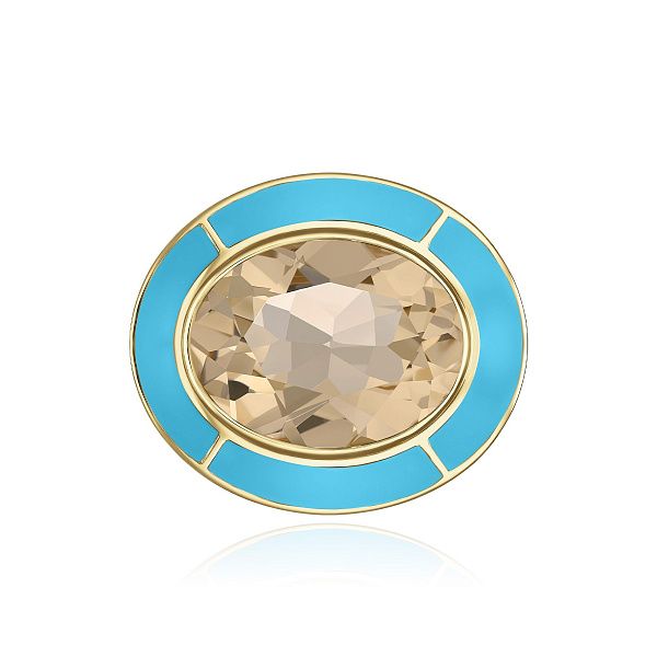 Подвеска из желтого золота с цитрином